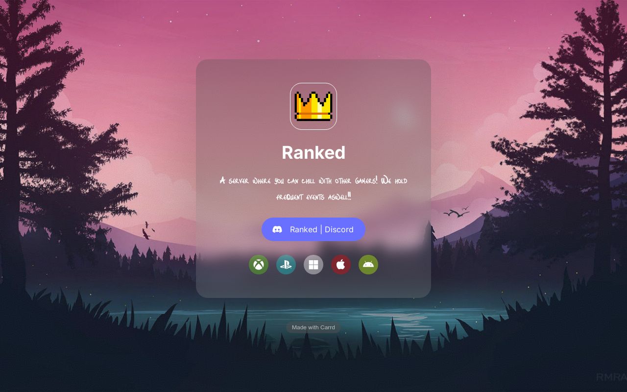 Carrd profile picture for @ranked
